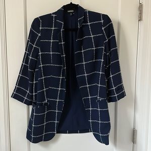 Navy Express Windowpane Blazer